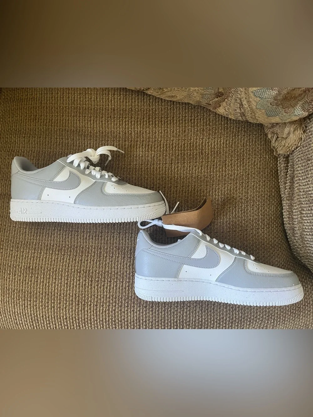 Nike Air Force 1 Low in White & Light Gray